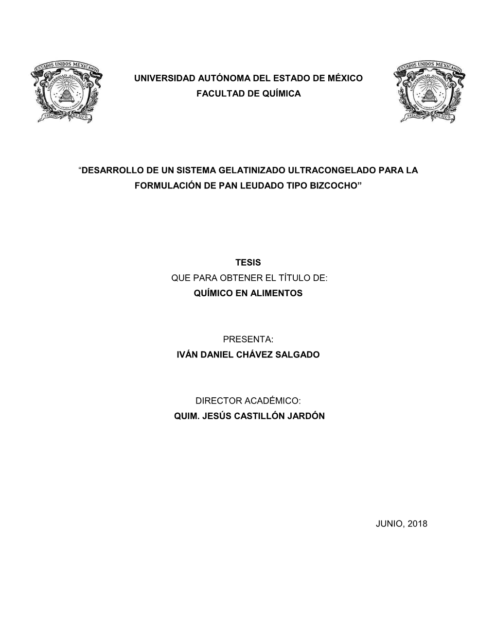 Universidad Autónoma Del Estado De México Facultad De Química