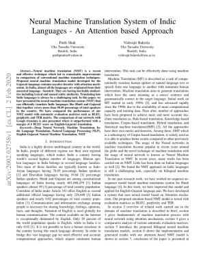 Neural Machine Translation System of Indic Languages - an Attention Based Approach