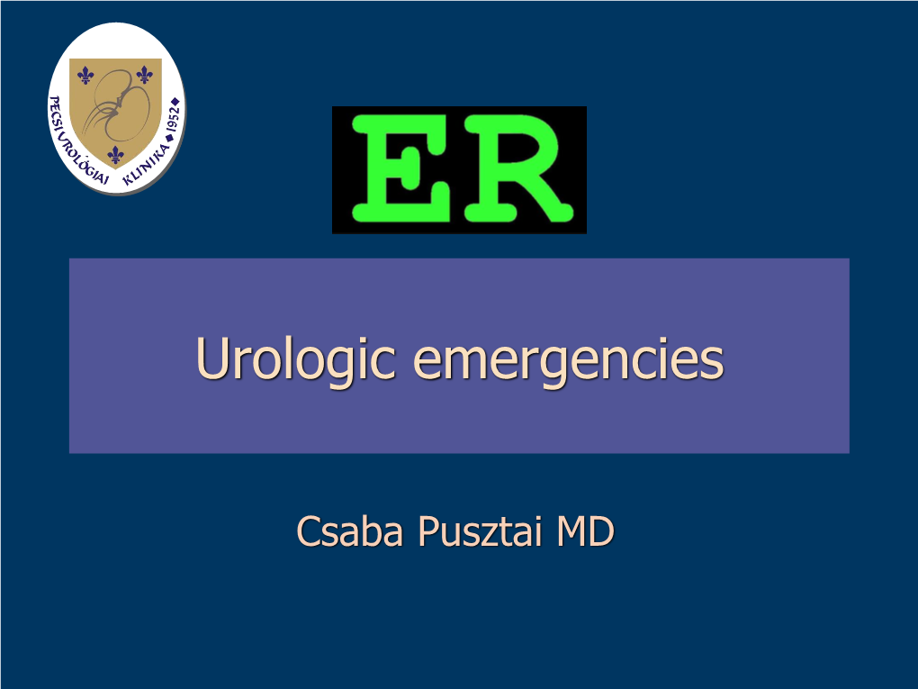 Urologic Emergencies