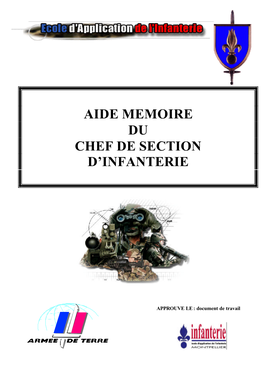 Aide Memoire Du Chef De Section D'infanterie