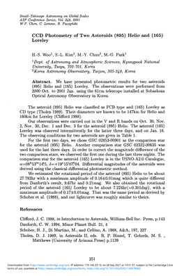 CCD Photometry of Two Asteroids (895) Helio and (165) Loreley