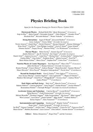 Physics Briefing Book