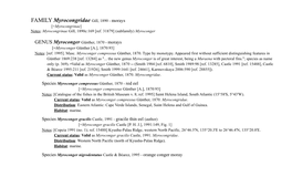 FAMILY Myrocongridae Gill, 1890 - Morays [=Myrocongrinae] Notes: Myrocongrinae Gill, 1890C:169 [Ref