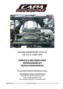 Holden Commodore Vn-Vs V8 5.0L & 5.7L