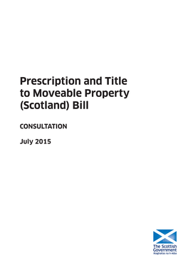 Prescription and Title to Moveable Property (Scotland) Bill
