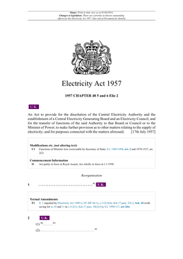 Electricity Act 1957