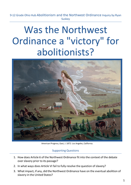 Was the Northwest Ordinance a "Victory" for Abolitionists?