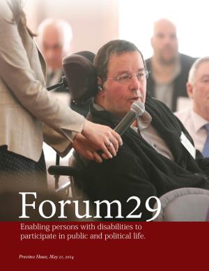 Forum 29 Persons with Disabilities and Political Life.Pdf