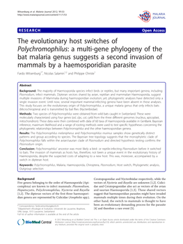 The Evolutionary Host Switches of Polychromophilus: a Multi