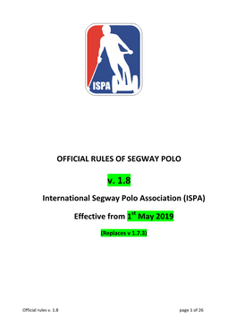 V. 1.8 International Segway Polo Association (ISPA)