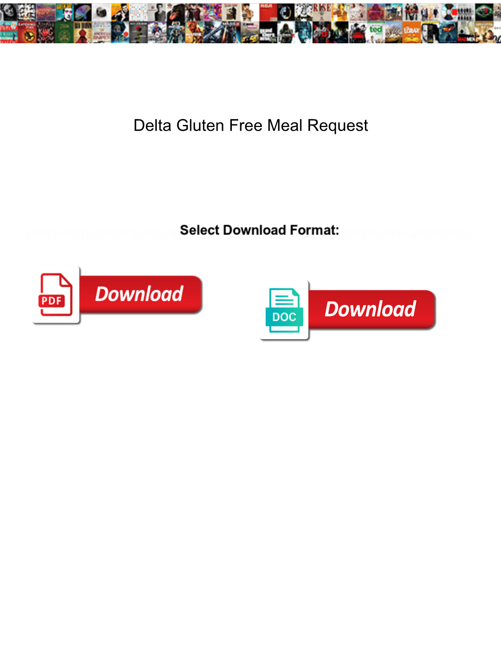 Delta Gluten Free Meal Request