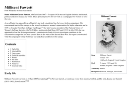 Millicent Fawcett from Wikipedia, the Free Encyclopedia