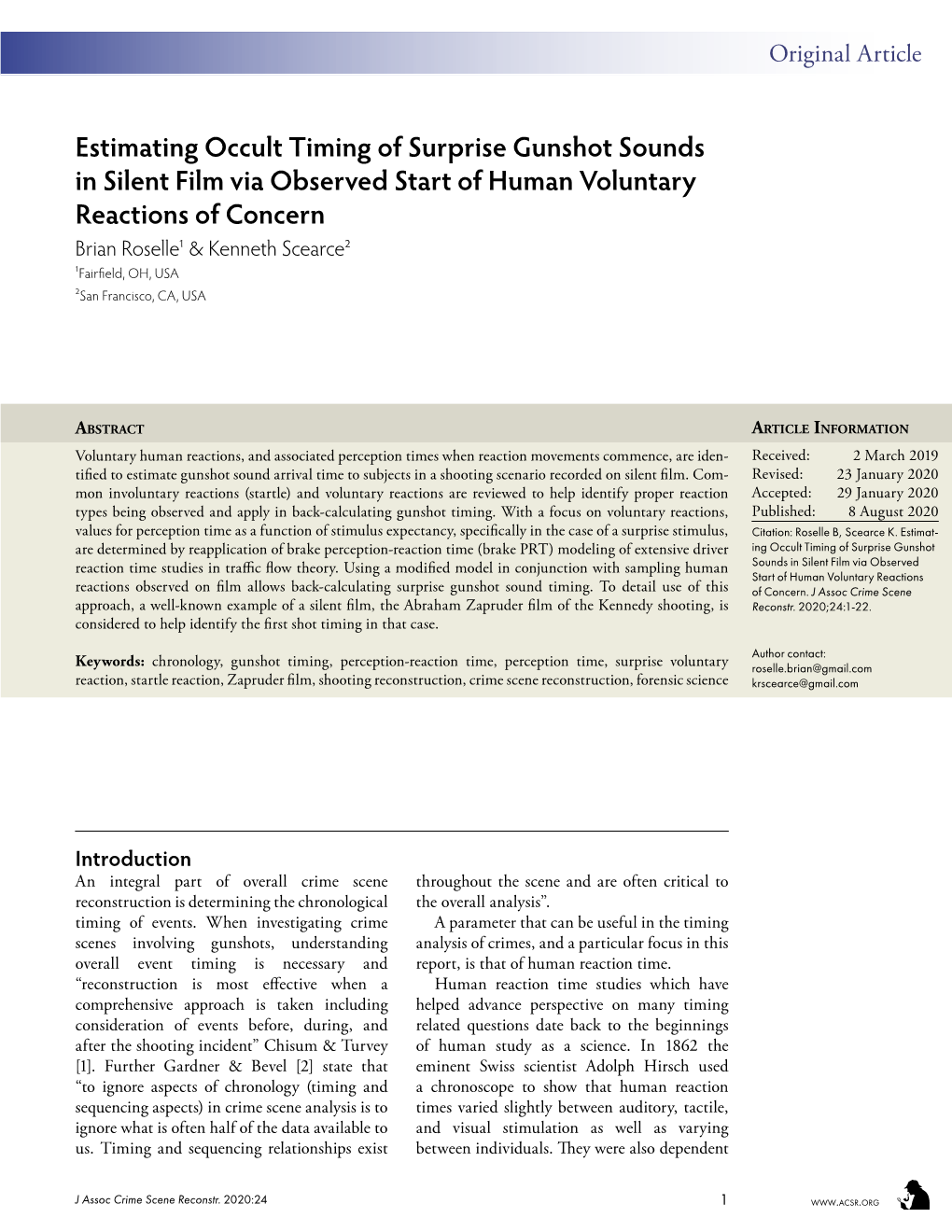 Estimating Occult Timing of Surprise Gunshot Sounds in Silent Film Via