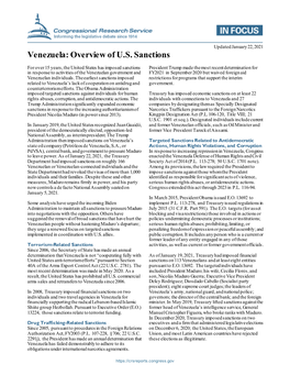 Venezuela: Overview of U.S. Sanctions