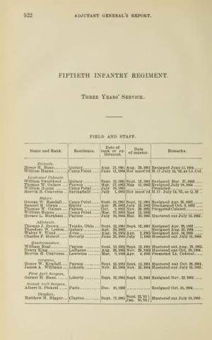 50Th Illinois Infantry Soldier Roster