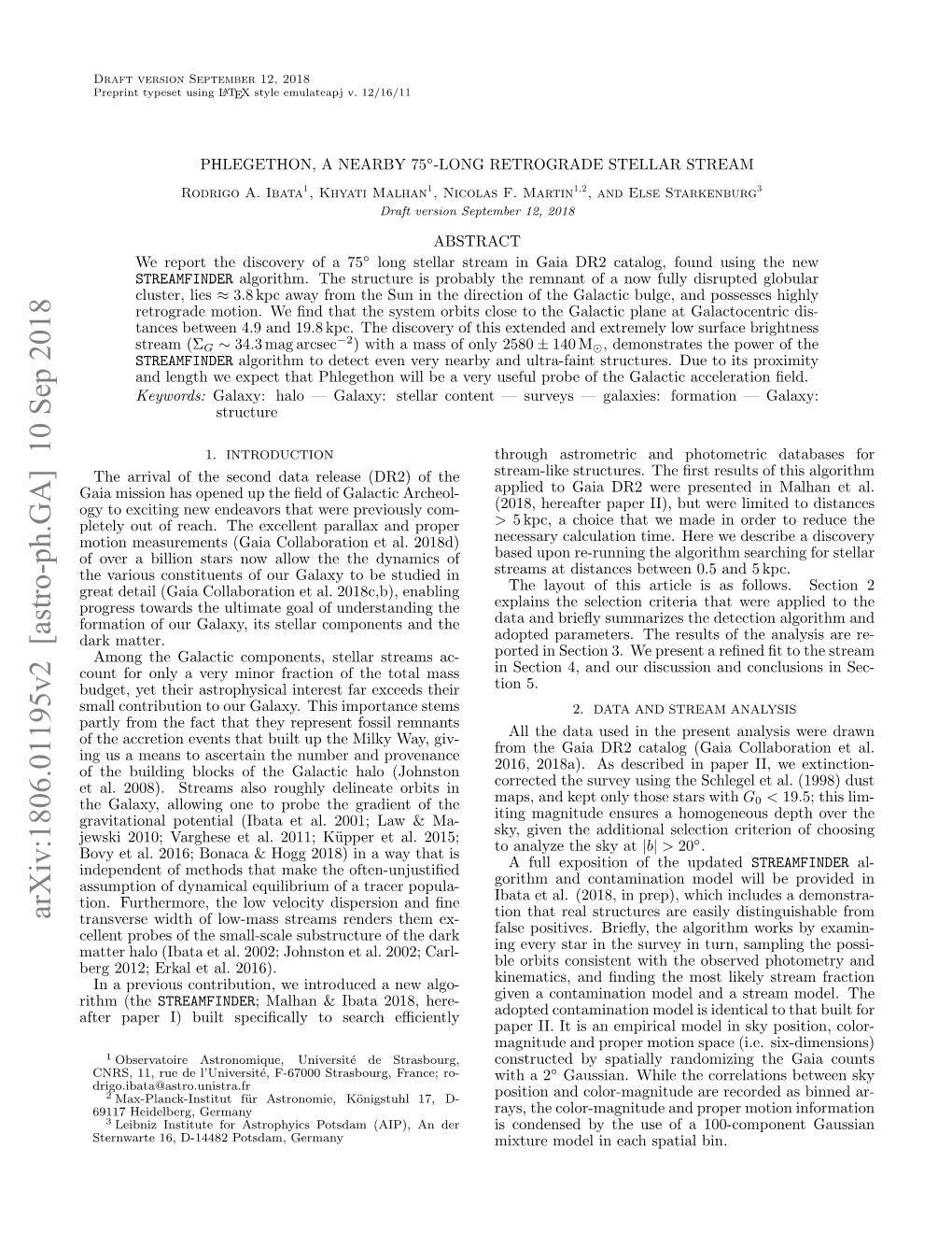 Phlegethon, a Nearby $75\Deg $-Long Retrograde Stellar Stream