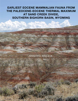 Earliest Eocene Mammalian Fauna from the Paleocene-Eocene Thermal Maximum at Sand Creek Divide, Southern Bighorn Basin, Wyoming