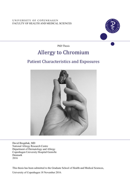 Allergy to Chromium Patient Characteristics and Exposures