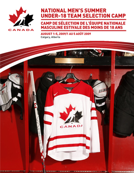 NATIONAL MEN's SUMMER UNDER-18 TEAM SELECTION Camp