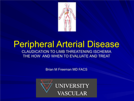 Peripheral Arterial Disease | Piedmont Healthcare