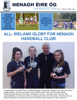 All- Ireland Glory for Nenagh Handball Club!