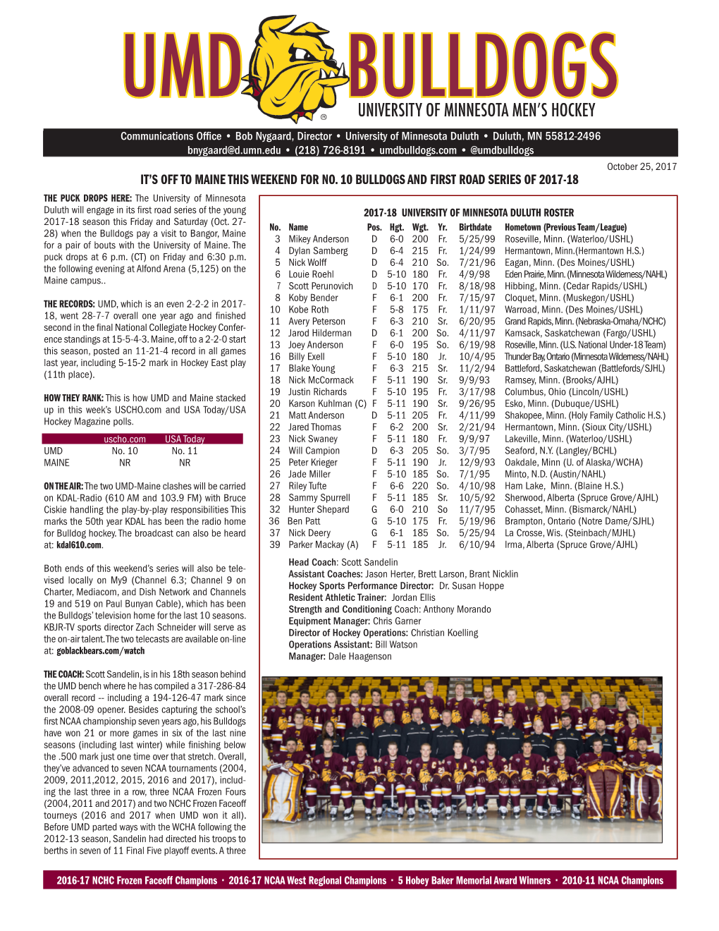 University of Minnesota Men's Hockey