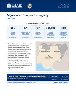 Nigeria – Complex Emergency JUNE 7, 2021