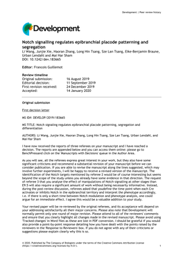 Notch Signalling Regulates Epibranchial Placode Patterning