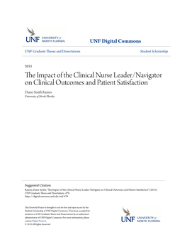 The Impact of the Clinical Nurse Leader/Navigator on Clinical