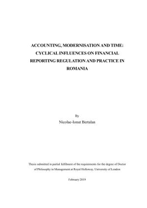 Cyclical Influences on Financial Reporting Regulation and Practice in Romania