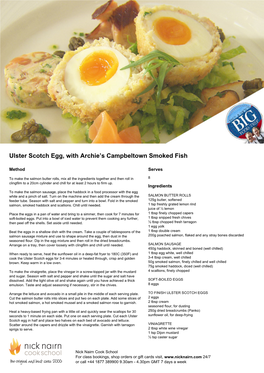Ulster Scotch Egg, with Archie's Campbeltown Smoked Fish