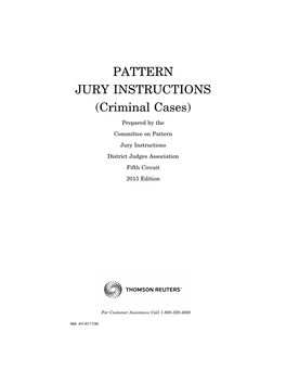 PATTERN JURY INSTRUCTIONS (Criminal Cases)