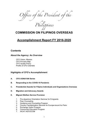 Office of the President of the Philippines COMMISSION ON