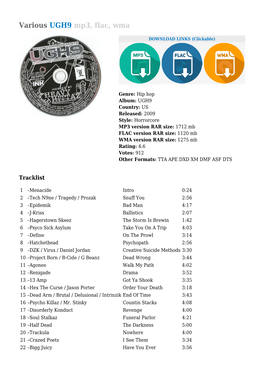 Various UGH9 Mp3, Flac, Wma