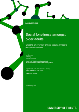 Social Loneliness Amongst Older Adults