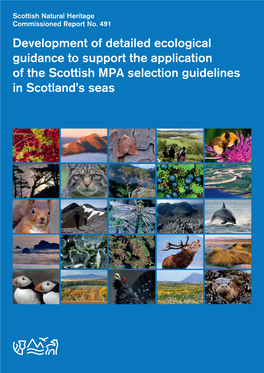 Development of Detailed Ecological Guidance to Support the Application of the Scottish MPA Selection Guidelines in Scotland’S Seas