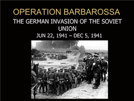 Hitler's Operation Barbarossa