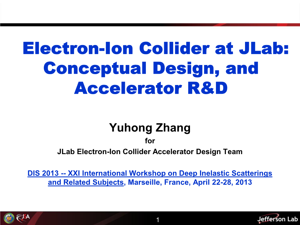 Electron-Ion Collider at Jlab: Conceptual Design, and Accelerator R&D