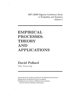 Empirical Processes: Theory and Applications