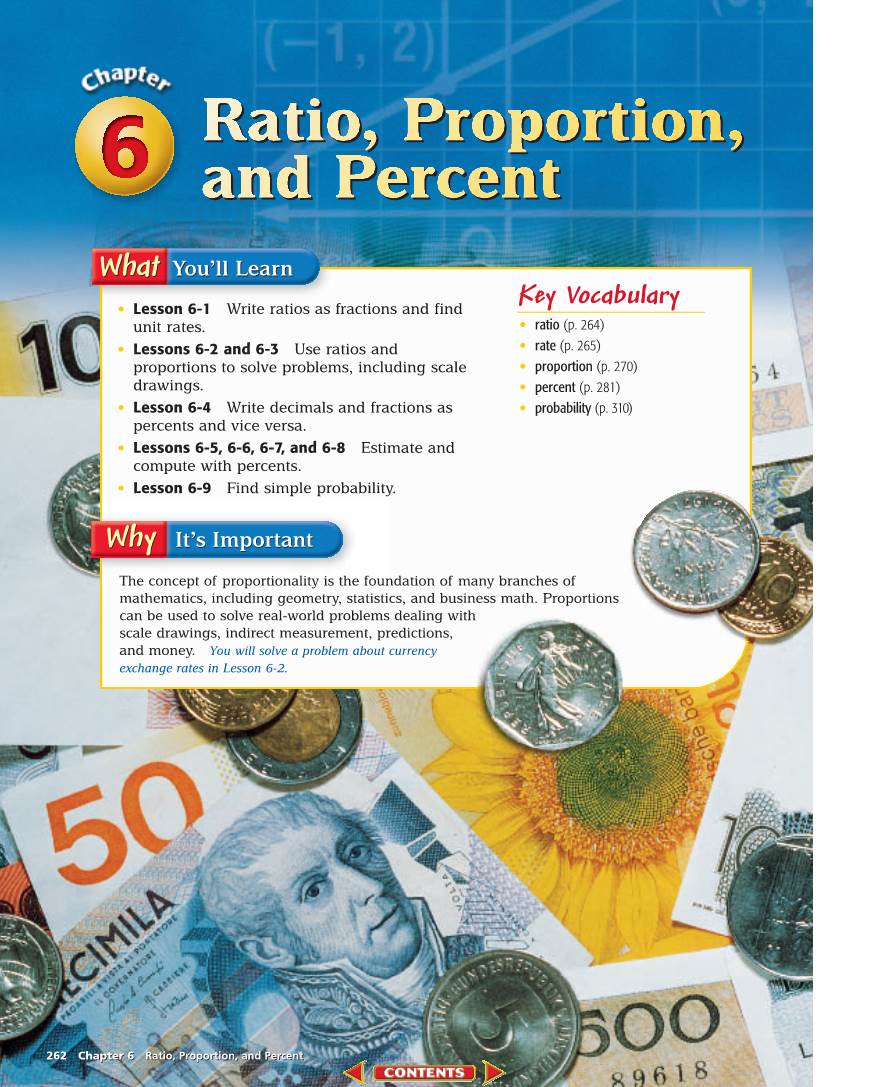 Chapter 6: Ratio, Proportion, and Percent