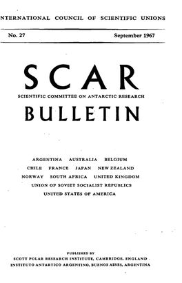 SCAR Bulletin, No