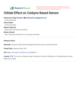 Orbital Effect on Carbyne Bandgap