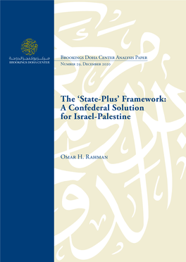 Framework: a Confederal Solution for Israel-Palestine