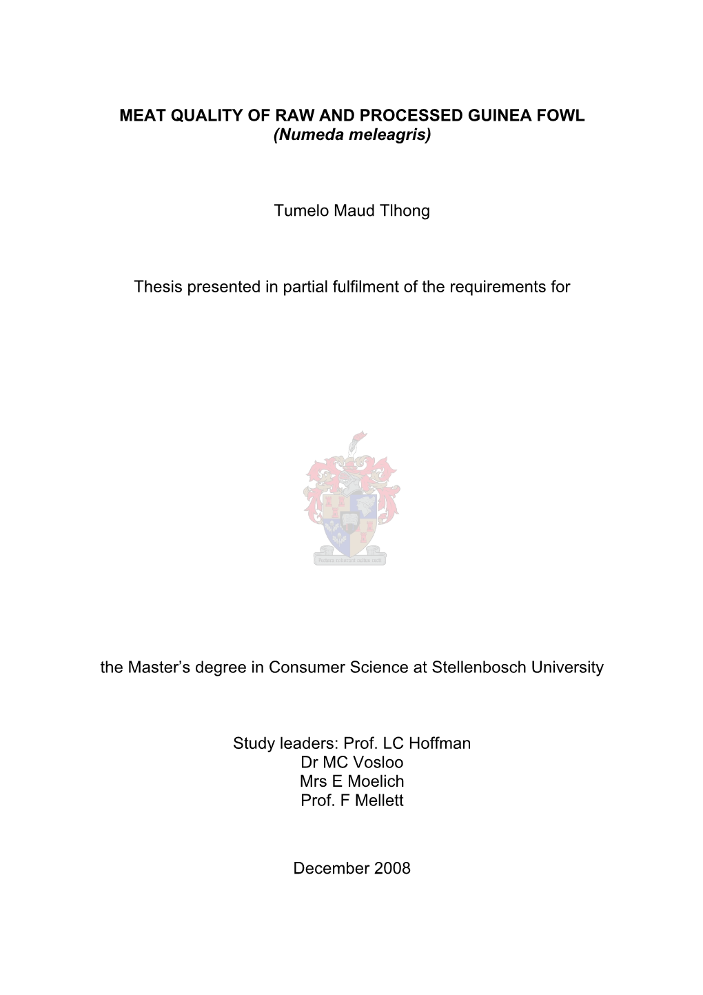 Tlhong Meat 2008.Pdf (2.296Mb)