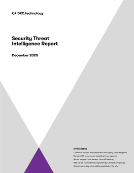 Security Threat Intelligence Report