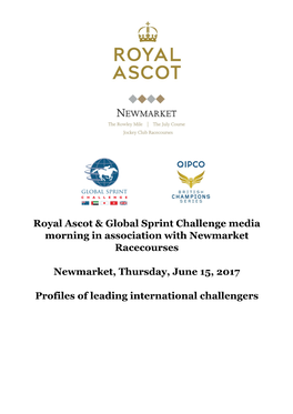 Royal Ascot & Global Sprint Challenge