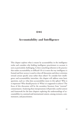 Accountability and Intelligence