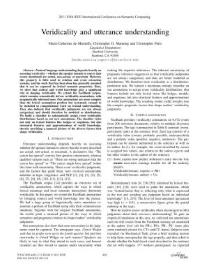 Veridicality and Utterance Meaning