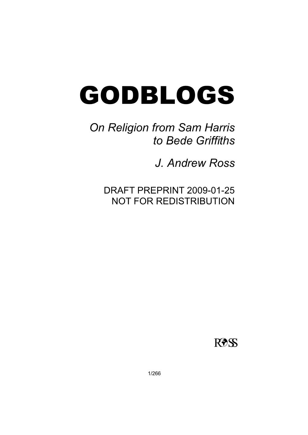 GODBLOGS on Religion from Sam Harris to Bede Griffiths J