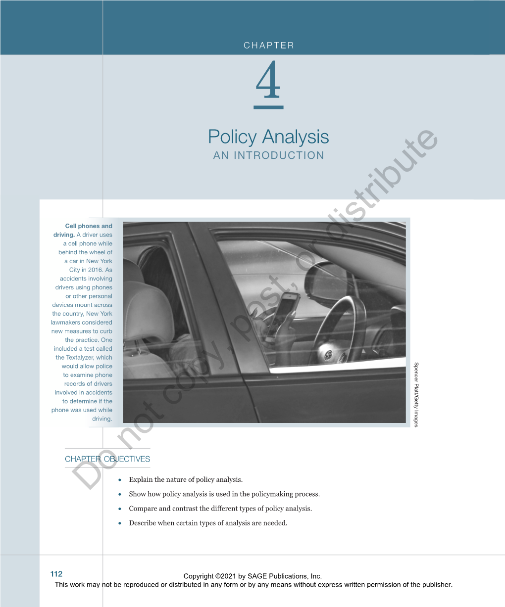 Policy Analysis an INTRODUCTION